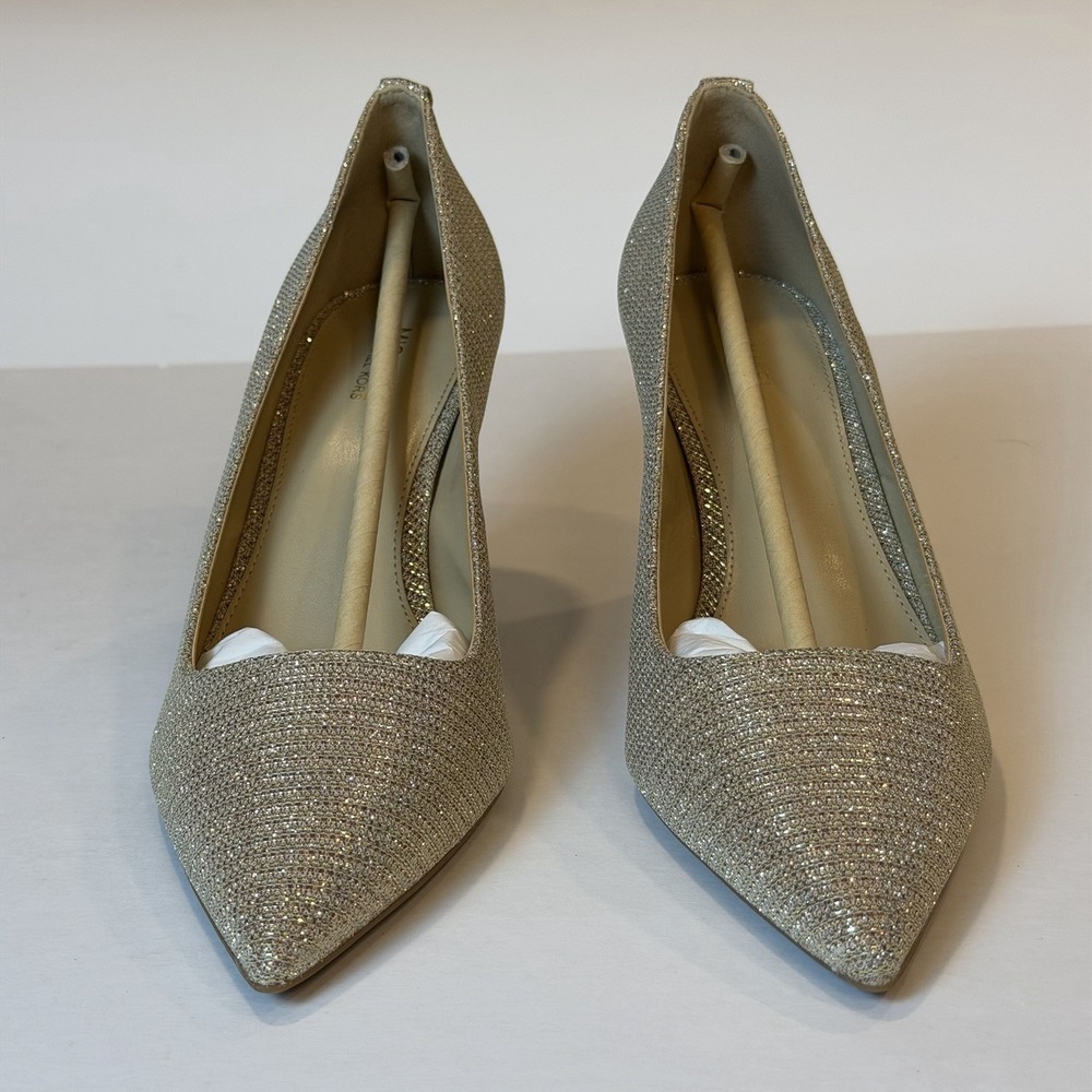 Michael Kors Size-8.5M Women's Alina Flex Pump Gold Glitter Chain Mesh Gold - Picture 10 of 10